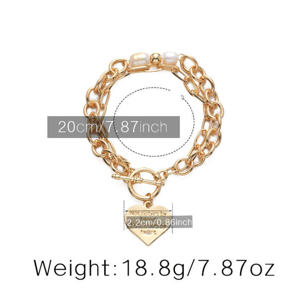 Wholesale Bracelets Pearl Alloy Neutral Chain