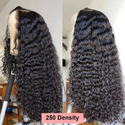 40 Inch 250 Density Curly 13x6 HD Lace Frontal Wigs Human Hair Brazilian Deep Wave Transparent Lace Front Wig 100% Human Hair 30