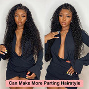 40 Inch 250 Density Curly 13x6 HD Lace Frontal Wigs Human Hair Brazilian Deep Wave Transparent Lace Front Wig 100% Human Hair 30