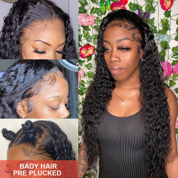 13x6 13x4 Kinky Curly Lace Front Human Hair Wigs Brazilian Deep Wave Frontal Wig For Women 100% Natural Human Hair Wigs On Sale
