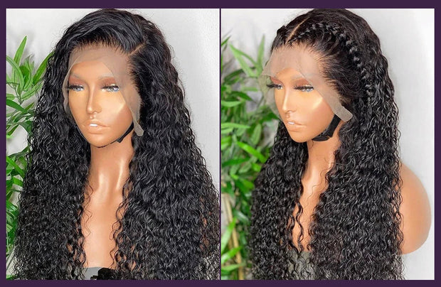 300% Density 40 46 Inch Deep Wave 13x6 HD Lace Front Human Hair Wig Loose Water Curly 13x4 Lace Frontal Wig Human Hair For Women