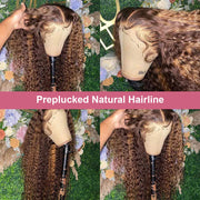 40 Inch Highlight Ombre Deep Wave Glueless Wig Human Hair Ready To Wear Brazilian Colored 13x4 Curly Lace Frontal Wigs For Women