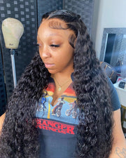 250 300 Density 13x6 HD Lace Frontal Wig Deep Wave Curly Human Hair Wigs For Women Water Wave 13x4 Lace Front Human Hair Wig 200