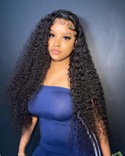 250 300 Density 13x6 HD Lace Frontal Wig Deep Wave Curly Human Hair Wigs For Women Water Wave 13x4 Lace Front Human Hair Wig 200