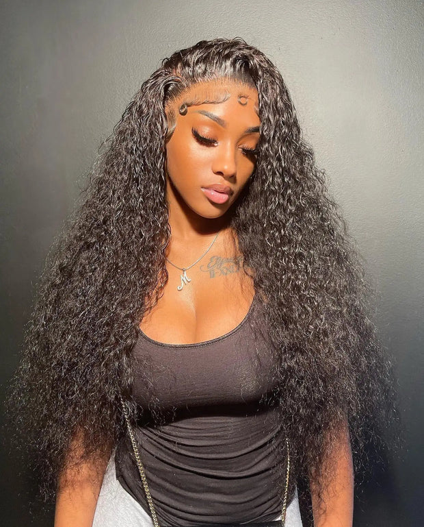 250 300 Density 13x6 HD Lace Frontal Wig Deep Wave Curly Human Hair Wigs For Women Water Wave 13x4 Lace Front Human Hair Wig 200