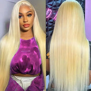 13x6 613 Blonde HD Lace Front Human Hair Wigs Brazilian Straight Human Hair Wigs For Women Transparent 13x6 Lace Frontal Wigs