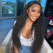 250 300 Density 13x6 HD Lace Frontal Wig Deep Wave Curly Human Hair Wigs For Women Water Wave 13x4 Lace Front Human Hair Wig 200