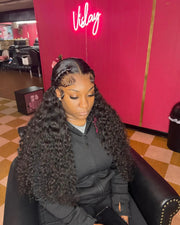 250 300 Density 13x6 HD Lace Frontal Wig Deep Wave Curly Human Hair Wigs For Women Water Wave 13x4 Lace Front Human Hair Wig 200