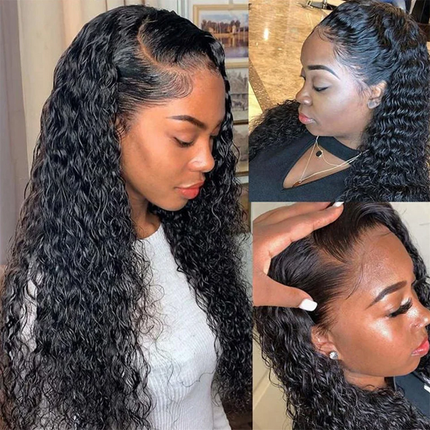 13x6 13x4 Kinky Curly Lace Front Human Hair Wigs Brazilian Deep Wave Frontal Wig For Women 100% Natural Human Hair Wigs On Sale