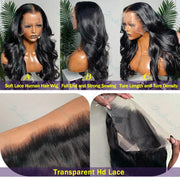 30 32 Inch Body Wave Transparent 13x6 Lace Frontal Human Hair Wigs Natural Color High Density 13x4 Lace Frontal Wig For Women