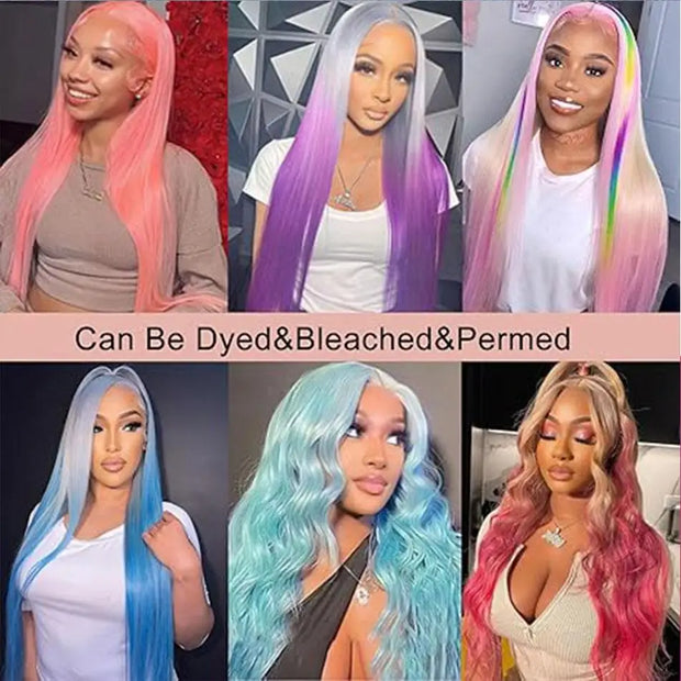 13x6 613 Blonde HD Lace Front Human Hair Wigs Brazilian Straight Human Hair Wigs For Women Transparent 13x6 Lace Frontal Wigs