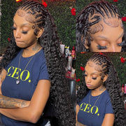 300% Density 40 46 Inch Deep Wave 13x6 HD Lace Front Human Hair Wig Loose Water Curly 13x4 Lace Frontal Wig Human Hair For Women