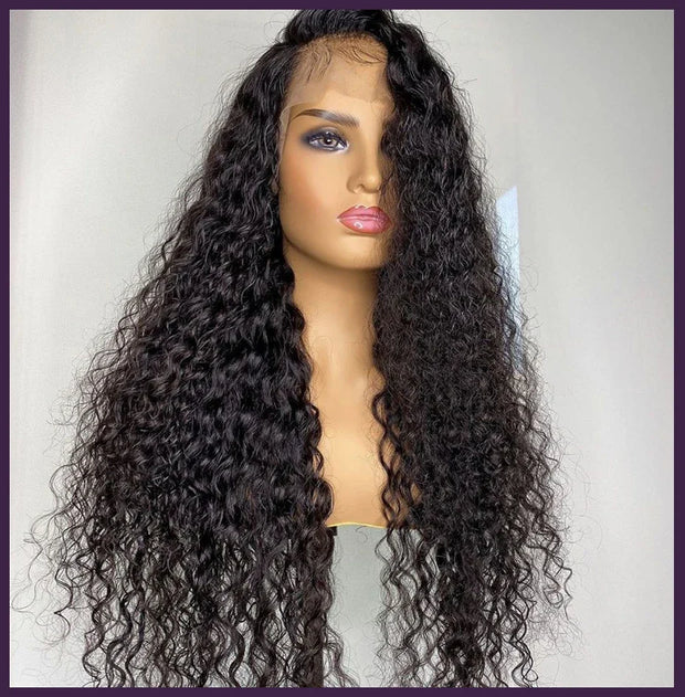 300% Density 40 46 Inch Deep Wave 13x6 HD Lace Front Human Hair Wig Loose Water Curly 13x4 Lace Frontal Wig Human Hair For Women