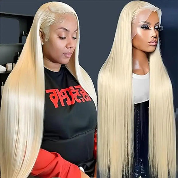 13x6 613 Blonde HD Lace Front Human Hair Wigs Brazilian Straight Human Hair Wigs For Women Transparent 13x6 Lace Frontal Wigs