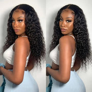 40 Inch 250 Density Curly 13x6 HD Lace Frontal Wigs Human Hair Brazilian Deep Wave Transparent Lace Front Wig 100% Human Hair 30