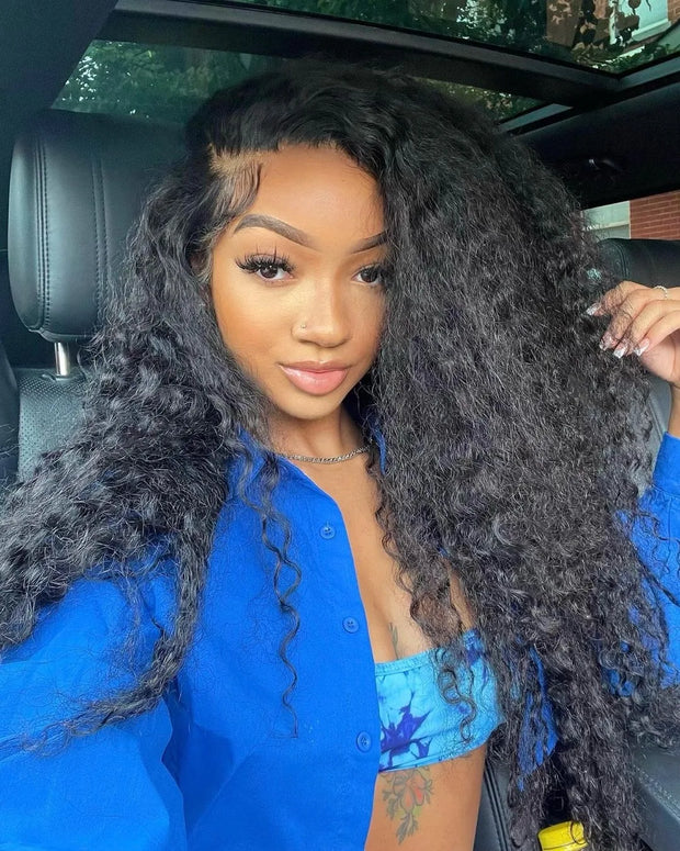 250 300 Density 13x6 HD Lace Frontal Wig Deep Wave Curly Human Hair Wigs For Women Water Wave 13x4 Lace Front Human Hair Wig 200