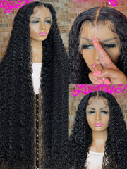 300% Density 40 46 Inch Deep Wave 13x6 HD Lace Front Human Hair Wig Loose Water Curly 13x4 Lace Frontal Wig Human Hair For Women
