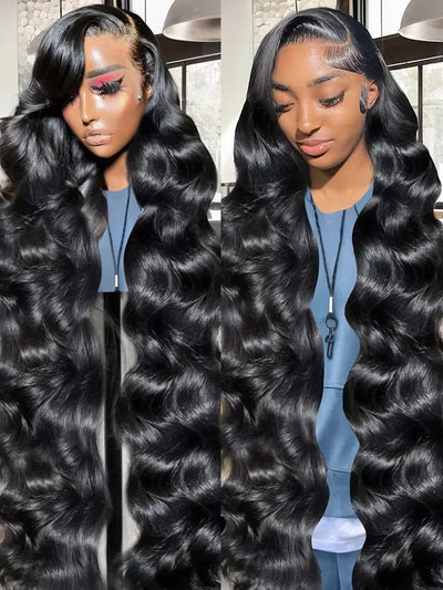 250 Density Body Wave 13x6 HD Lace Frontal Human Hair Wig 30 36 Inch HD Transparent 13x4 Lace Front Wigs For Women Pre Plucked