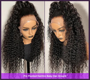 300% Density 40 46 Inch Deep Wave 13x6 HD Lace Front Human Hair Wig Loose Water Curly 13x4 Lace Frontal Wig Human Hair For Women