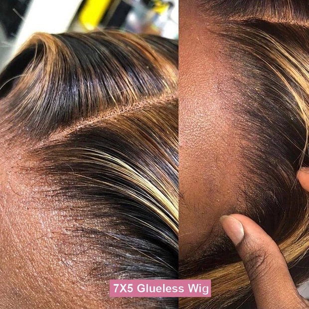 40 Inch Highlight Ombre Deep Wave Glueless Wig Human Hair Ready To Wear Brazilian Colored 13x4 Curly Lace Frontal Wigs For Women