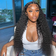 250 300 Density 13x6 HD Lace Frontal Wig Deep Wave Curly Human Hair Wigs For Women Water Wave 13x4 Lace Front Human Hair Wig 200