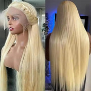 13x6 613 Blonde HD Lace Front Human Hair Wigs Brazilian Straight Human Hair Wigs For Women Transparent 13x6 Lace Frontal Wigs