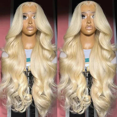 613 Blonde Lace Front Human Hair Wigs Indian Body Wave 13x6 HD Lace Frontal Human Hair Wigs Transparent Lace Wigs for Women