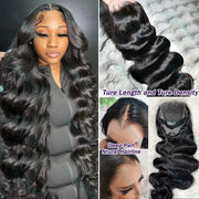 30 32 Inch Body Wave Transparent 13x6 Lace Frontal Human Hair Wigs Natural Color High Density 13x4 Lace Frontal Wig For Women