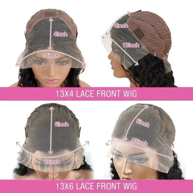 250 Density Body Wave 13x6 HD Lace Frontal Human Hair Wig 30 36 Inch HD Transparent 13x4 Lace Front Wigs For Women Pre Plucked