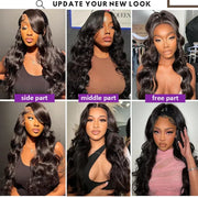 30 32 Inch Body Wave Transparent 13x6 Lace Frontal Human Hair Wigs Natural Color High Density 13x4 Lace Frontal Wig For Women