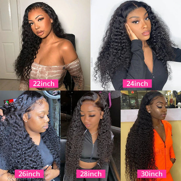 30 32 inch Transparent Deep Wave 13x6 Lace Front Human Hair Wigs 13x4 Lace Frontal Wig Human Hair Wigs 100% Human Hair Quality