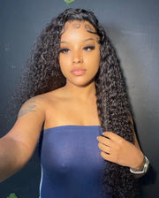 250 300 Density 13x6 HD Lace Frontal Wig Deep Wave Curly Human Hair Wigs For Women Water Wave 13x4 Lace Front Human Hair Wig 200