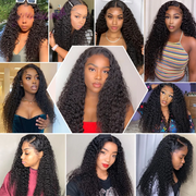 13x6 13x4 Kinky Curly Lace Front Human Hair Wigs Brazilian Deep Wave Frontal Wig For Women 100% Natural Human Hair Wigs On Sale