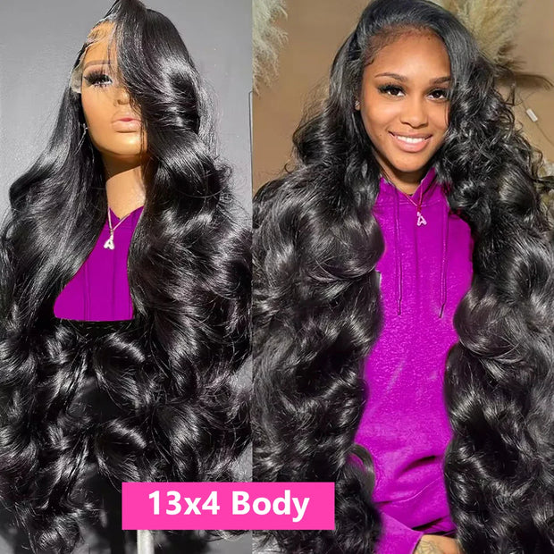 30 32 inch Transparent Deep Wave 13x6 Lace Front Human Hair Wigs 13x4 Lace Frontal Wig Human Hair Wigs 100% Human Hair Quality