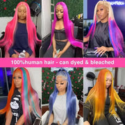 13x6 613 Blonde HD Lace Front Human Hair Wigs Brazilian Straight Human Hair Wigs For Women Transparent 13x6 Lace Frontal Wigs