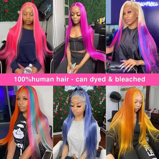 13x6 613 Blonde HD Lace Front Human Hair Wigs Brazilian Straight Human Hair Wigs For Women Transparent 13x6 Lace Frontal Wigs