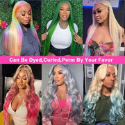 13x6 613 Blonde HD Lace Front Human Hair Wigs Brazilian Straight Human Hair Wigs For Women Transparent 13x6 Lace Frontal Wigs
