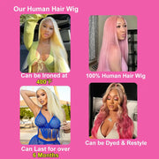 13x6 613 Blonde HD Lace Front Human Hair Wigs Brazilian Straight Human Hair Wigs For Women Transparent 13x6 Lace Frontal Wigs