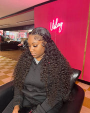 250 300 Density 13x6 HD Lace Frontal Wig Deep Wave Curly Human Hair Wigs For Women Water Wave 13x4 Lace Front Human Hair Wig 200