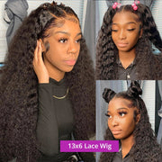 300% Density 40 46 Inch Deep Wave 13x6 HD Lace Front Human Hair Wig Loose Water Curly 13x4 Lace Frontal Wig Human Hair For Women
