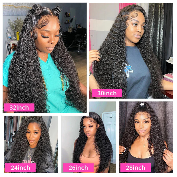 13x6 13x4 Kinky Curly Lace Front Human Hair Wigs Brazilian Deep Wave Frontal Wig For Women 100% Natural Human Hair Wigs On Sale