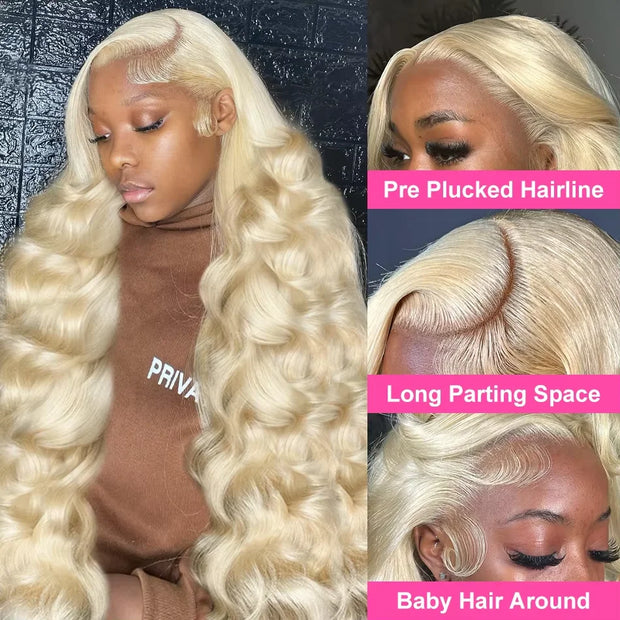 30 36 Inch Real 220% Density Wavy Honey Blonde 613 HD Lace Frontal Wigs 13x4 13x6 Brazilian Body Wave Human Hair Wigs For Women