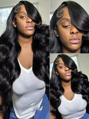 250 Density Body Wave 13x6 HD Lace Frontal Human Hair Wig 30 36 Inch HD Transparent 13x4 Lace Front Wigs For Women Pre Plucked