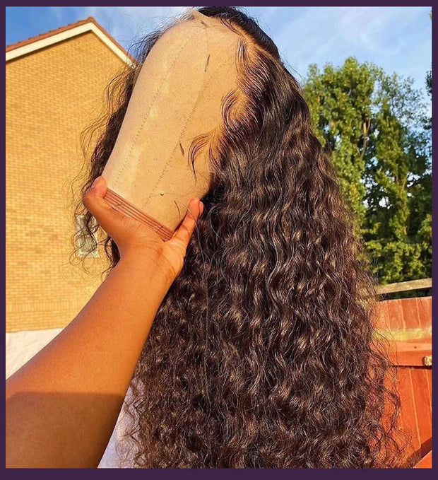 300% Density 40 46 Inch Deep Wave 13x6 HD Lace Front Human Hair Wig Loose Water Curly 13x4 Lace Frontal Wig Human Hair For Women