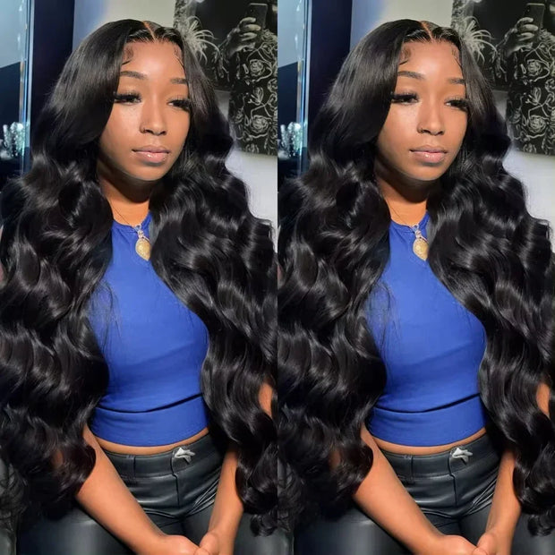 250 Density Body Wave 13x6 HD Lace Frontal Human Hair Wig 30 36 Inch HD Transparent 13x4 Lace Front Wigs For Women Pre Plucked