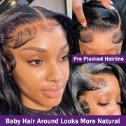 30 32 Inch Body Wave Transparent 13x6 Lace Frontal Human Hair Wigs Natural Color High Density 13x4 Lace Frontal Wig For Women