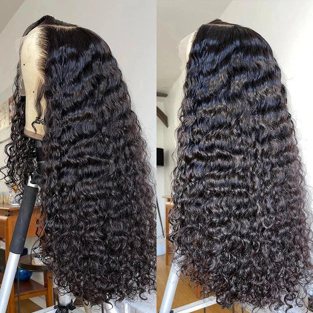 30 32 inch Transparent Deep Wave 13x6 Lace Front Human Hair Wigs 13x4 Lace Frontal Wig Human Hair Wigs 100% Human Hair Quality